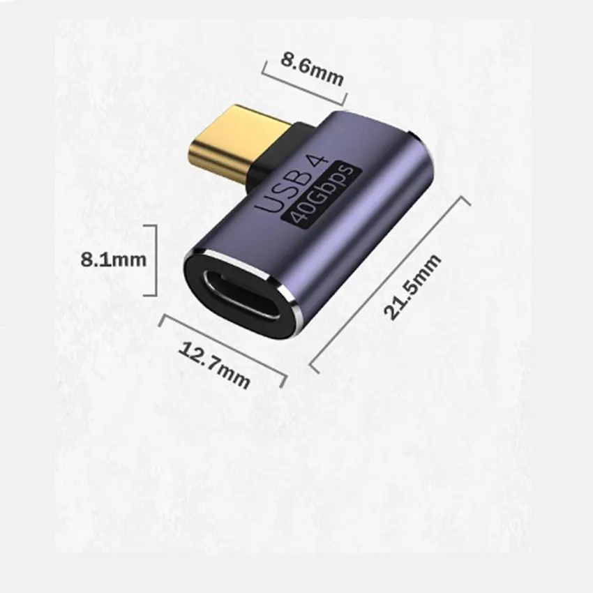 Прямой производитель, 40 ГБ 240 Вт USB4.0 C-Type адаптер и разъем с корпусом из алюминиевого сплава