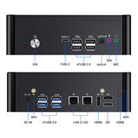 Mini PC de jeu puissant Intel I9-9880H avec double SSD M.2 pour le jeu et le bureau, mini PC barebone pour une utilisation 24h/24 et 7j/7