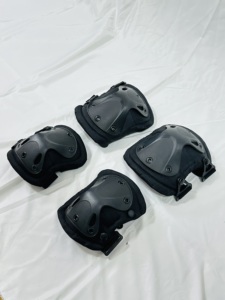 Ensemble de protections pour genoux et coudes en coque rigide noire, réglables, respirantes, pour la tactique, la moto, la chasse, les sports de plein air - Product Image 5