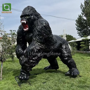 Statua di Gorilla in Resina Grande per Decorazione Esterna, Gorilla in Fibra di Vetro - Product Image 4