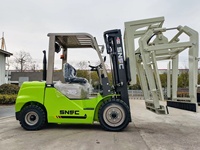 Chariot élévateur diesel SNSC 7700 LBS, 3,5 tonnes, avec pince à blocs pour blocs de béton, usine de briques et construction