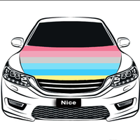 Housse de capot de voiture en polyester personnalisée pour homme gay (motif arc-en-ciel), pour défilé de fierté gay, arrière-plan de photographie et décoration de spectacle