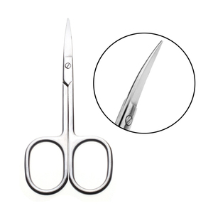 전문 날카로운 아름다움 재사용 가능한 스테인레스 스틸 매니큐어 가위 곡선 네일 아트 큐티클 가위 - Product Image 1