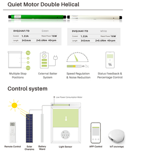 Tende Oscuranti Ecologiche su Misura, Tende a Rullo Motorizzate con Apertura dall'Alto e dal <span class=keywords><strong>Basso</strong></span> - Product Image 5