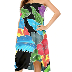 Paréo exclusif en rayonne à imprimé numérique Frangipanier Plage <span class=keywords><strong>de</strong></span> Polynésie française (y compris <span class=keywords><strong>Tahiti</strong></span>) - Product Image 6