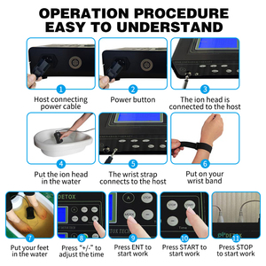 Masseur de pieds électrique à double détoxification ionique avec écran LCD pour <span class=keywords><strong>deux</strong></span> <span class=keywords><strong>personnes</strong></span>, avec ceinture lombaire et contrôle de la minuterie par prise électrique - Product Image 5