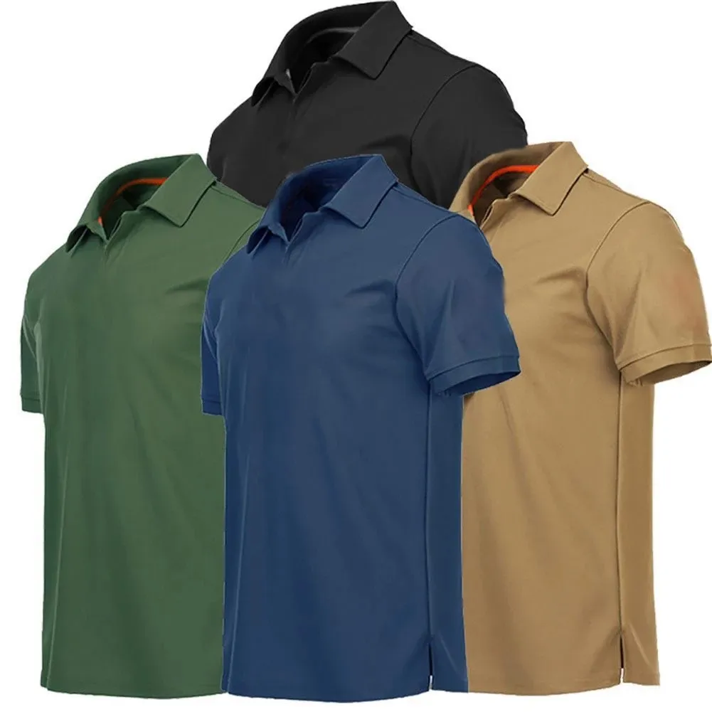 T-shirt d'été classique en coton à manches courtes pour homme, haut décontracté, résistant, pour affaires, Golf, polo