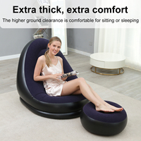 Canapé-Lit Simple au Design Moderne, Autogonflant et Pliable, Ensemble Fauteuil-Canapé Gonflable Multicolore pour Chambre et Loisirs