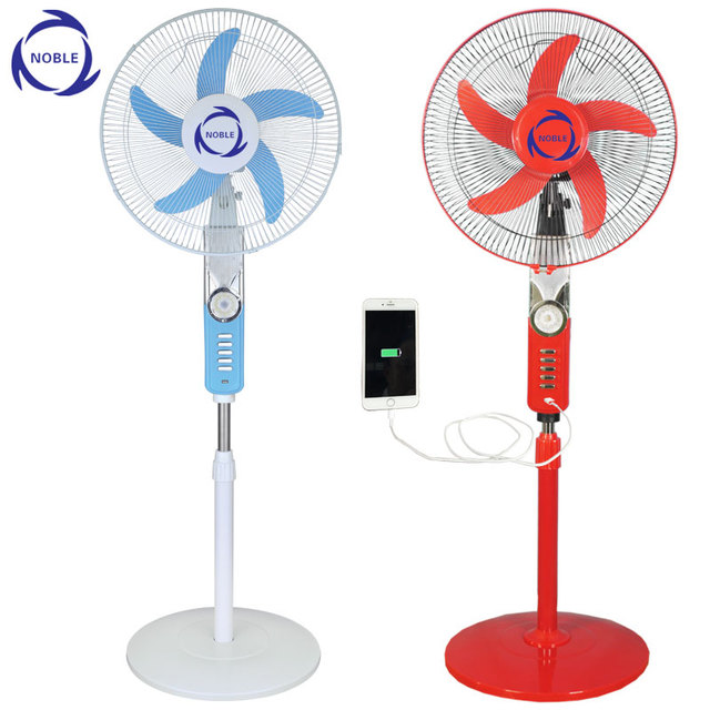 Hot Sale Rechargeable Solar Fan 16 Inch 12v Dc Stand Fan with Led Light and USB Charger