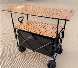 Portable Vente Chaude Camping Chariot Chariot En Plein Air Portable Camping Pique-Nique Wagon 4 Roues - Product Image 5