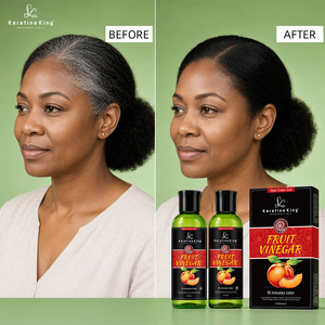 Shampoo colorant capillaire permanent sans ammoniaque, gel à l'huile de pêche noire personnalisable 100ml*2, coloration rapide en 10 minutes, OEM - Product Image 4