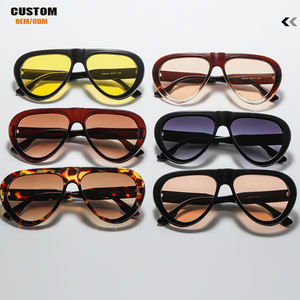 نظارات شمسية فاخرة بيضاوية الشكل موديل <span class=keywords><strong>2026</strong></span> للنساء والرجال، إطار كبير الحجم بتصميم عصري، نظارات شمسية رائجة مع حماية من الأشعة فوق البنفسجية 400 - Product Image 2