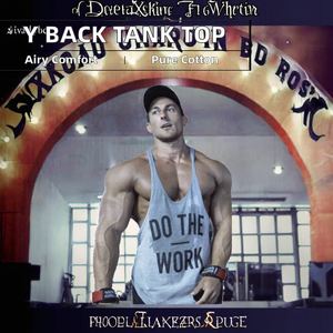 เสื้อกล้ามทรง Y สำหรับผู้ชาย OEM ผ้าฝ้ายระบายอากาศดี เหมาะสำหรับออกกำลังกาย ฟิตเนส ซิงเกิลเล็ต พิมพ์ลายได้ตามต้องการ เสื้อกล้ามออกกำลังกายเพาะกาย สปอร์ต - Product Image 2