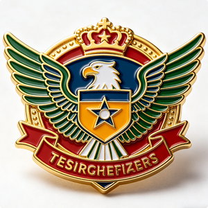 Espada de Esmalte Personalizada de 5mm para Placa Plateada con Técnica de Estampado de Esmalte Negro Duro, Insignia de Recuerdo y Colección - Product Image 1