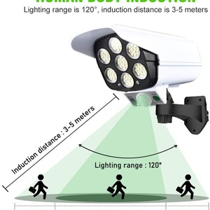 Solar Powered Simulated Surveillance <b>Light</b> Outdoor Waterproof LED <b>Camera</b> <b>Light</b> Gun Type Fake <b>Security</b> Device - Product Image 5