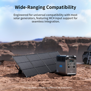 Panneau solaire portable ABOK 200W, chargeur solaire pliable, panneau solaire monocristallin pour station d'alimentation, camping, camping-car - Product Image 4