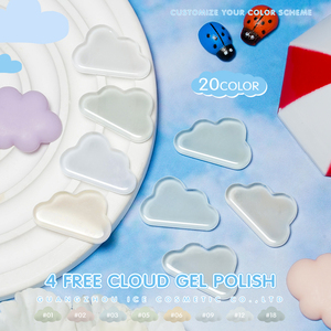 4 vernis à ongles en gel Cloud Gel Polish PANTONE Cloud White <span class=keywords><strong>Nude</strong></span> Pastel Tones, style minimaliste, respectueux de l'environnement, longue tenue, sans produits chimiques nocifs - Product Image 1