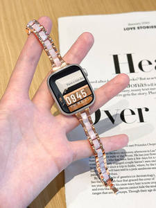 Bracelet de montre réglable en acier et résine de luxe pour Apple Watch Ultra 3 49 mm, séries 11, 10 et bracelet de remplacement de 20 mm - Product Image 5