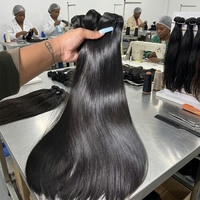 Lot de Cheveux Humains Remy Vietnamiens de 34 Pouces, Double Tissage, 100g, Extensions de Cheveux Permanents, Emballage Personnalisé, Marque Privée, Vente en Gros