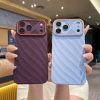 Coque personnalisable tendance pour iPhone 18 17 Pro Max – Nouvelles couleurs, TPU souple, motif vague, grande fenêtre, antichoc, antidérapante