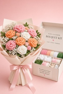 Kit de fleurs en carton pastel Bloom & Craft, fournitures pour bouquets faits main DIY pour tous les niveaux de compétence - Product Image 6