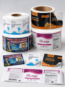 Etiquetas de Embalaje Resistentes al Agua Personalizadas, Etiquetas Autoadhesivas de Vinilo con Impresión de Logotipo para Cajas de Embalaje, Vidrio - Product Image 1