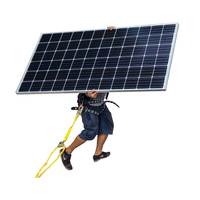 Panneaux solaires monocristallins JA N-Type demi-cellules 400W-450W personnalisables, entièrement noirs, efficacité 23%, verre trempé 3,2 mm