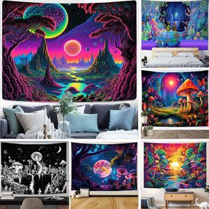 <span class=keywords><strong>Tapisserie</strong></span> Murale Moderne en Tissu Polyester, Abstraction Géométrique Violet Clair, Décoration Murale pour Dortoir, Meilleure Vente Directe Usine - Product Image 2