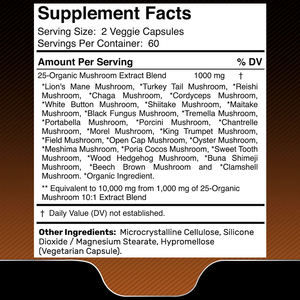 Cápsulas <span class=keywords><strong>de</strong></span> Complejo <span class=keywords><strong>de</strong></span> Hongos Orgánicos, Suplemento Dietético <span class=keywords><strong>para</strong></span> Adultos, Vegano, con Logotipo Personalizado, Cuidado Diario <span class=keywords><strong>de</strong></span> la Salud - Product Image 6