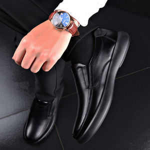 Nuevos Zapatos Formales de Cuero para Hombre, Suela Suave, Transpirables, Sin Cordones, Casuales, para Uso Diario - Product Image 2