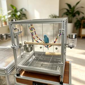Gabbie per l'allevamento di pappagalli grandi in filo metallico di ferro, pieghevoli, per pappagalli bianchi turchi, all'ingrosso dalla fabbrica, economiche - Product Image 6