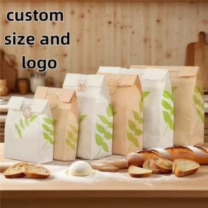Autocollants personnalisés avec logo, de qualité alimentaire, résistants à l'huile, pour fenêtres de pâtisseries, sacs en papier, biscuits, croissants, matériaux biodégradables - Product Image 3