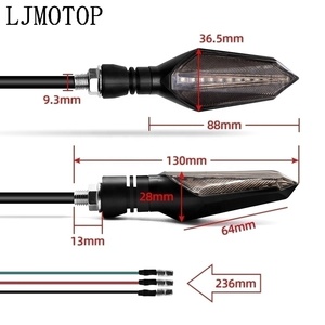 Phổ hổ phách màu xanh <span class=keywords><strong>12V</strong></span> DRL chảy nhấp nháy năng động tuần tự Xe Máy <span class=keywords><strong>Led</strong></span> tín hiệu rẽ ánh sáng chỉ số ánh sáng xe máy - Product Image 6