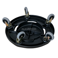 Poubelle ronde en plastique de 80 L, poubelles rondes et poubelles publiques rondes noires