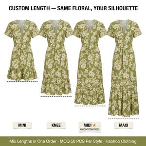 Produttori di <span class=keywords><strong>Abbigliamento</strong></span>, Servizi OEM/ODM, Servizi Personalizzati, Abito Estivo da Donna a Maniche Corte, Vestito Midi Casual Slim su Misura - Product Image 3