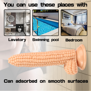 Transparente Bunte Maisförmige Jelly-Dildos Großhandel Neuartige Sexspielzeuge Obst-Gemüse-Dildos Erwachsenen Anal-Vaginal-Masturbator - Product Image 4