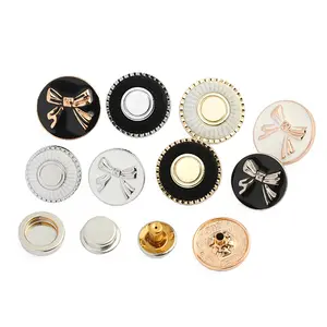 Custom 4 Parts Press Snap Fastener Metal Snap Button For Clothing