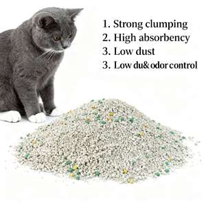 Litière pour chat Benjie OEM Premium, sans poussière, agglomérante, anti-odeurs, hautement absorbante, absorption rapide, écologique, bentonite naturelle - Product Image 2