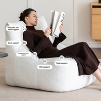Fauteuil simple moderne en tissu, chaise longue rembourrée sans accoudoirs, chaise d'appoint pour salon, chambre à coucher, petit appartement