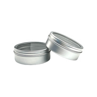 Bocaux ronds en aluminium de haute qualité 30ml 50ml 60ml 80ml boîtes de conserve vides pour cosmétiques boîtes métalliques emballage avec fenêtre