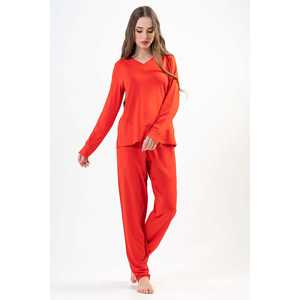 Conjunto de Pijama Bayan LYC VORTEX con Cuello en V y Manga Larga, Transpirable, con Cintura Elástica, Logotipo Personalizable, Material Spandex - Product Image 6