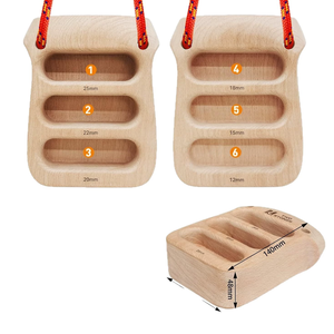 Tabla de escalada de madera portátil con 3 orificios para los dedos, entrenador de agarre y fuerza para brazos, para uso en exteriores. - Product Image 1