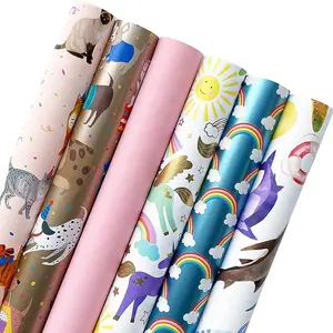 Customized Christmas Wrapping Paper Birthday Packaging Gift Wrapping Paper Roll With Free Sample