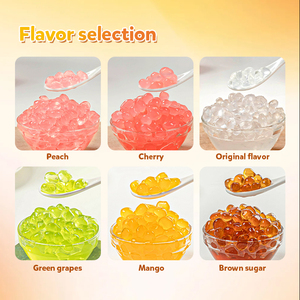 Ingrédients pour Bubble Tea au Goût de Raisin Vert, Faible en Graisse, Sucré, Cristaux de Konjac, avec Sucre en Sachet, Personnalisation Possible - Product Image 6