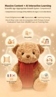 Grand ours en peluche brun clair de 39 pouces - Ours en peluche géant pour maman et bébé - Cadeau pour la fête des mères