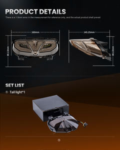 Luz Trasera para Yamaha MT-10 <span class=keywords><strong>2022</strong></span>-2024 con Certificación E-mark, Luz Trasera con Intermitentes para YAMAHA MT-09 MT09 <span class=keywords><strong>MT10</strong></span> 2021-<span class=keywords><strong>2022</strong></span> - Product Image 5