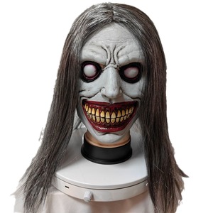 หน้ากากยางลาเท็กซ์ครึ่งหน้าสีเทา สำหรับคอสเพลย์ฮาโลวีน ตลกๆ สำหรับเล่นบทบาทสมมติ - Product Image 5