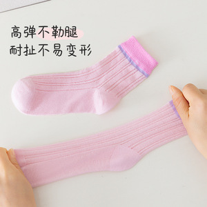 Calcetines para niños Summer Class a Thin Men's and Women's Baby Color sólido <span class=keywords><strong>Simple</strong></span> Children's High Elastic Mesh Fabricantes - Product Image 4