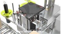 Machine d'étiquetage automatique en ligne SKILT sans convoyeur pour l'impression en ligne sur les boîtes en carton, le verre, le métal et le bois