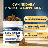 Compléments à mâcher personnalisés pour animaux de compagnie, saveur poulet, favorisent la digestion, renforcent l'immunité, probiotiques pour chiens, comprimés à mâcher souples